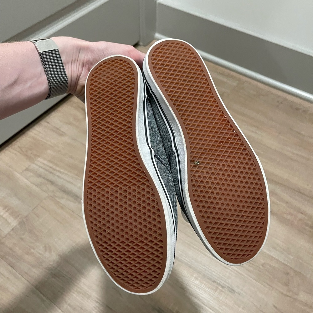 Vans Charcoal Sneakers with White Laces - Picture 6 of 6
